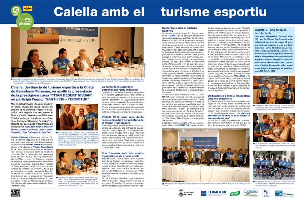 Calella amb el turisme esportiu